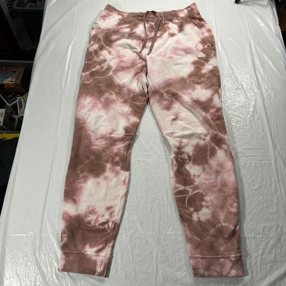 Lululemon City Sweat Joggers Mens Sz Medium Terry Pants Pink Brown
